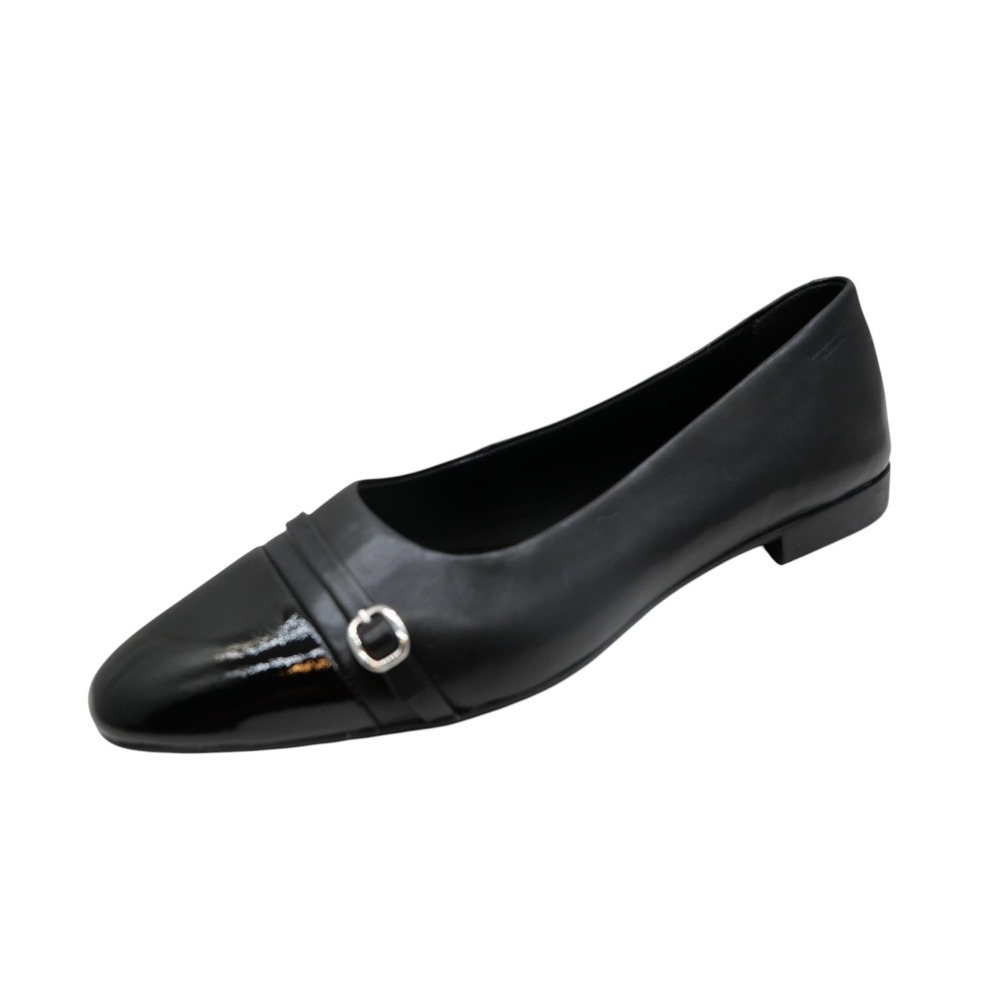 Vagabond Sibel black leather ballet flats w Buckle NEW size 39/8.5